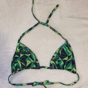 Shimmery Geometric Bikini Top Adjustable Straps